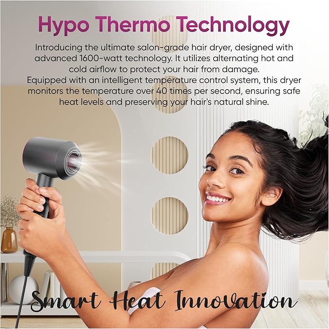 Super Hair Dryer with Powerful Digital Motor for Fast Drying