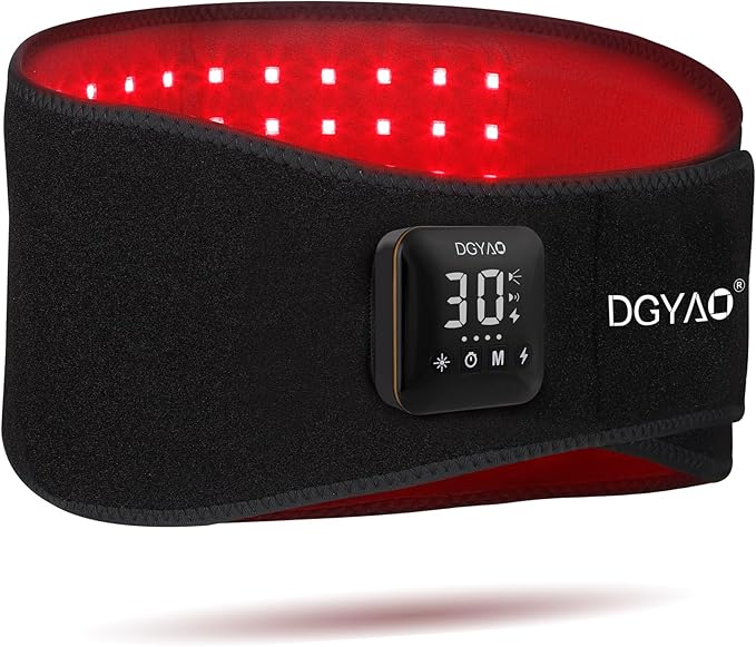 Cordless Red Light Therapy Belt for Back Pain Relief Infrared Light Therapy Portable Wrap for Waist Lower Back Shoulder Thigh Joint Relax