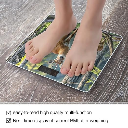 Animals and Woodland Scale for Body Weight Smart Scales Digital Bathroom Scale High Precision Weighing Scales with Large Display Weighing Machine for People