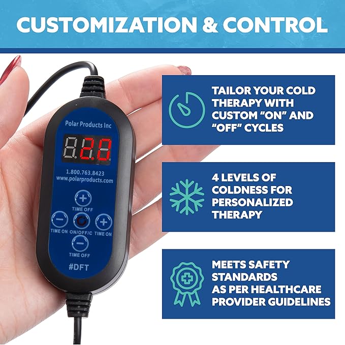 Polar Active Ice 3.0 Cold Therapy Ice Machine System with Programmable Timer Knee and Joint Compression Pad Lightweight 16 Quart Cooler Quiet Pump Strong Cryotherapy Pain Relief Treatment