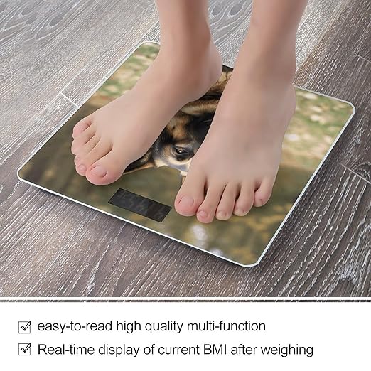Animal German Shepherd Weight Scale for Body Weight Digital Bathroom Scale High Capacity Accurate Digital Weighing Scales and Easy-to-Read on Backlit LCD Display Scales