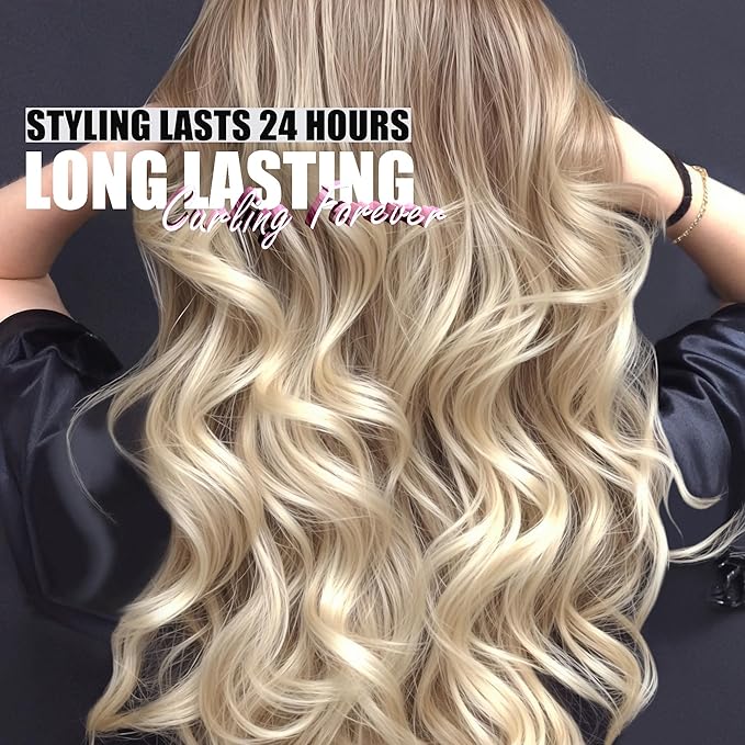 Farery 2 inch Curling Iron For Long Hair Lightweight Large Barrel Curling Iron 2 Inch Ceramic Curling Wand Infused Argan Oil &amp Keratin for Bouncy Big Curls 9 Temps Digital Display &amp Lock Ke