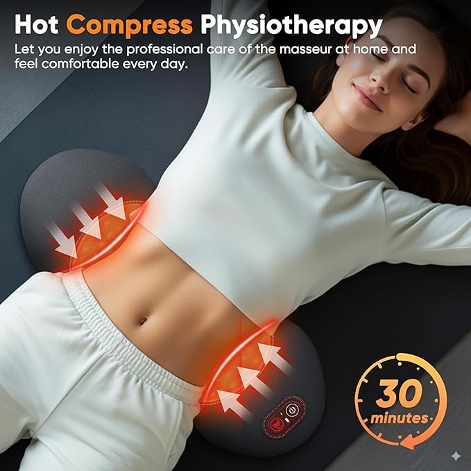 3-in-1 Upgraded Electric Lumbar Support Pillow Suitable for Chairs Beds and Travel. Heated Back Massager for Deep Tissue Massage to Relieve Pain