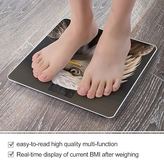 Bald Eagle Digital Bathroom Scale for Body Weight Weighing Scale with Backlit LCD Display High Precision Measurements &amp Measures Weight Up to 180kg