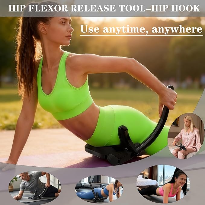 Psoas Release Tool-Hip HookHip Flexor Release Tool&ampIliacus Muscle Release Tool-Back Stretcher Tool to Relieve Lower Back PainHip Tightnessand Fatigue Caused by Overexertion or Prolonged Sitting