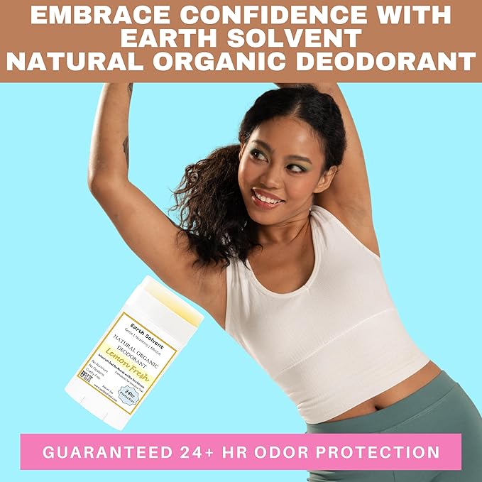 Magnesium Deodorant Vegan Natural Organic Dead Sea Minerals &amp Aloe Vera For Sensitive Skin 24hr Protection Aluminum Free Paraben Free Baking Soda Free Cruelty Free - For Men &amp Women (Lemon