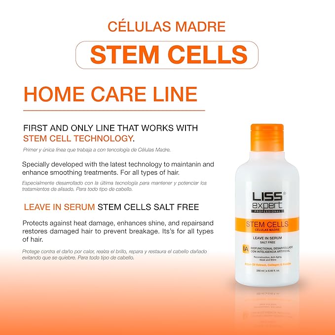 Liss Expert Profesional Stem Cells Hair Smoothing Treatment Kit with Titanium Flat Iron DEAL (500 ml Complete kit)