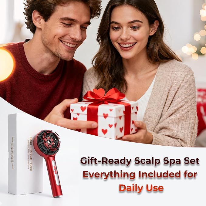 Electric Scalp Massager 5 in 1 Refillable Oil Reservoir and Mist 3 Step At Home Scalp Spa Device 3D Deep Kneading Massage USB C Rechargeable Portable for Home and Travel