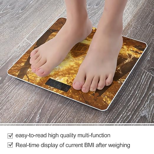Golden Forest Smart Scale for Body Weight Digital Bathroom Scale Toughened Glass Weight Scale with Large LCD Backlight Display High Precision Scales Weighing Machine
