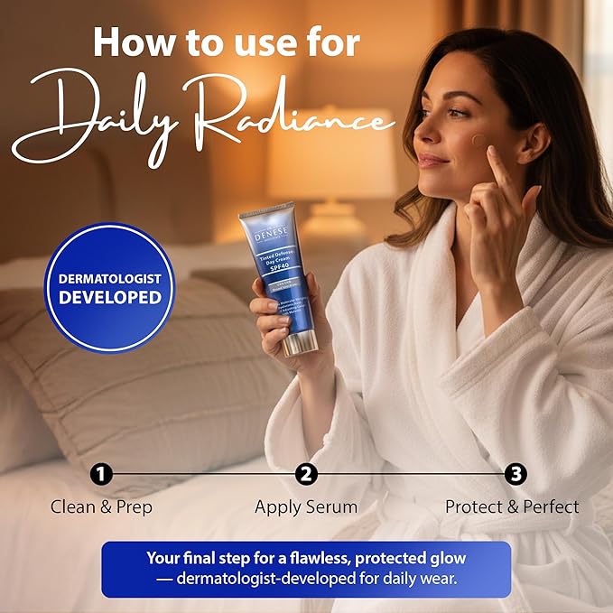 Dr. Denese SPF 40 Defense Day Cream (Rich) 4 oz – Tinted Moisturizer and Daily Sunscreen for Radiant Hydrated Skin – BB Cream with Antioxidants for Smooth Even Tone – Broad Spectrum SPF Protection