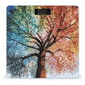 Colorful Tree Bathroom Scale for Body Weight Bathroom Digital Electronic Weighing Scale with Back Lit LED Display Sturdy Tempered Glass Weight Watchers Scales 400lb