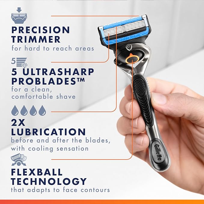 Gillette ProGlide Chill Razor Refills for Men 8 Blade Refills