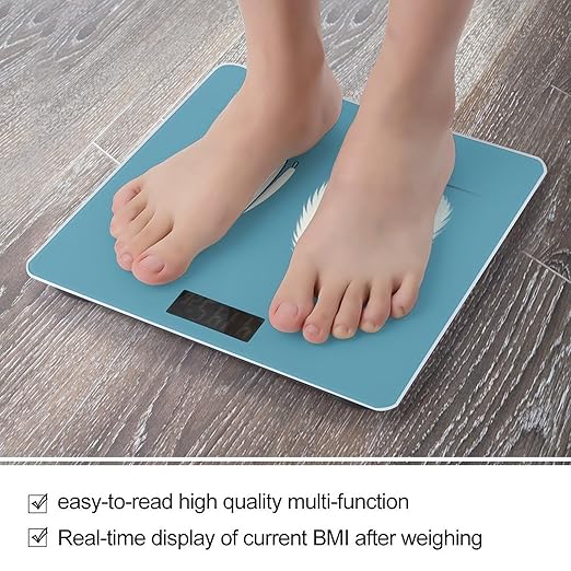Two Cartoon Animals Scale for Body Weight Precision Bathroom Weighing Scales with Back Lit LCD Display Sturdy Tempered Glass Body Weight Scales Digital Bathroom Scale 400lb