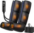 Leg Massager with Heat Foot and Calf Air Compression Massager with 6 Modes &amp 9 Intensities 3-Level Heating LED Display Timer Zipper Design Home Relaxation for Tired Feet &amp CalvesPitch-b