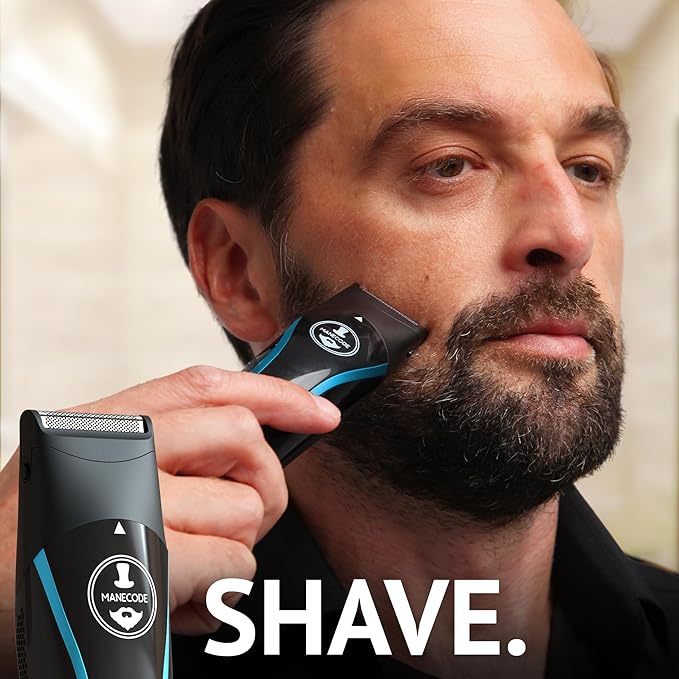 11-in-1 Men's Beard and Mustache Electric Trimmer Kit Cordless Body and Nose Hair Razors Set of Beard Clippers USB Rechargeable Battery Shaver for Men Lifetime Self-Sharp Blades