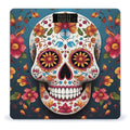 Colorful Sugar Skull Bathroom Scale for Body Weight Bathroom Digital Electronic Weighing Scale with Back Lit LED Display Sturdy Tempered Glass Weight Watchers Scales 400lb