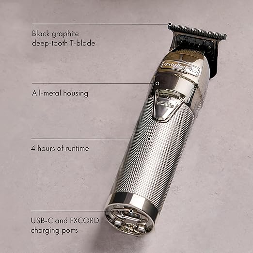 BaBylissPRO FX+ Professional Barber Cord/Cordless Hair Trimmers – Beard Trimmer for Men Professional Stylist &amp Barber Clippers USB-C Cordless Hair Trimmers for Men