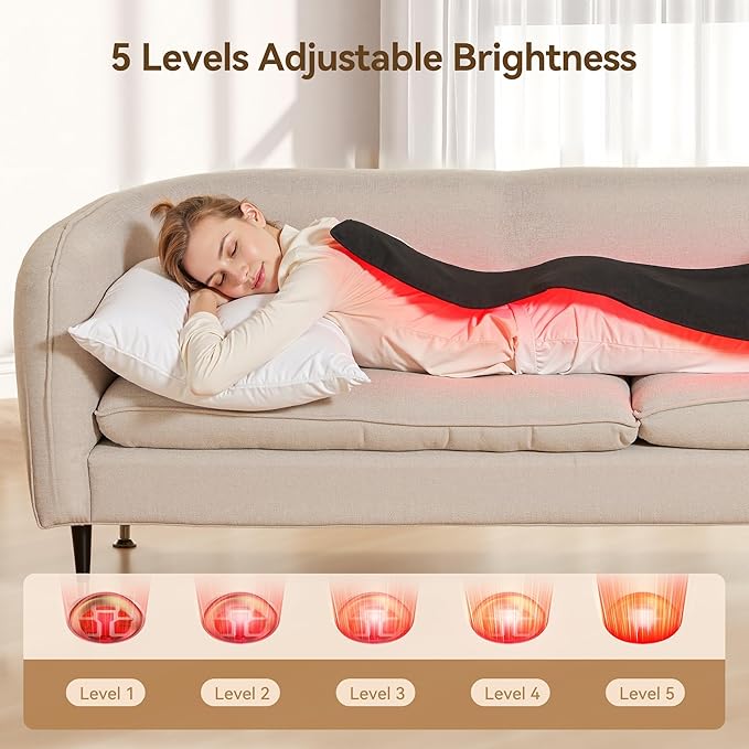 Red Light Therapy Mat 40 x 16.5 Infrared Red Light Therapy Pad for Back Shoulder Legs Knees 660nm &amp 850nm 3 in 1 420 LEDs Infrared Light Therapy for Body Pain Relief Muscle Recovery