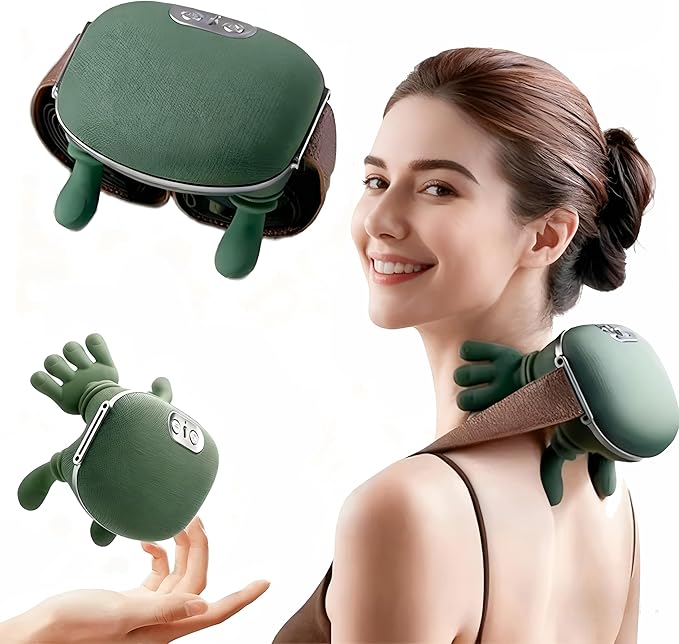 Shoulder and Neck Massager Bionic Heated Massager Neck Massager with Fingers 4D Kneading Massage Simulates a Real Palm Massage for Comfort Relax Muscle Tension