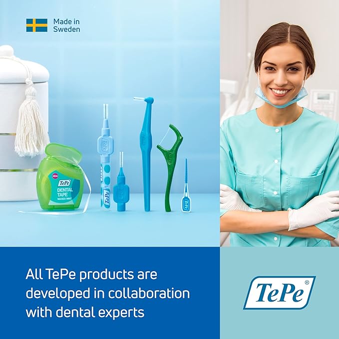 TePe Pack of 25 Interdental Brush Original Soft Dental Brush for Teeth Cleaning 5 Green