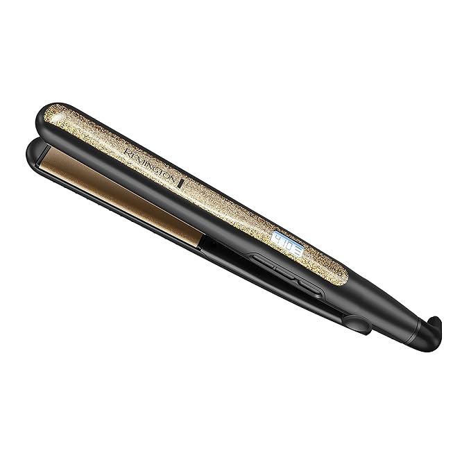 Remington S6501 1” Ultimate Ceramic Flat Iron with Protection Against Frizz Smooth Glide Hair Straightener High Heat and Temperature Lock