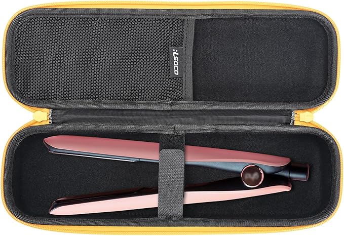 RLSOCO Hard Case for BaBylissPRO Nano Titanium &amp ghd Platinum+/Original/Gold Flat Iron Hair Straightener | Compact Design with YKK Zipper &amp Scratch Protection - Black (Case Only)