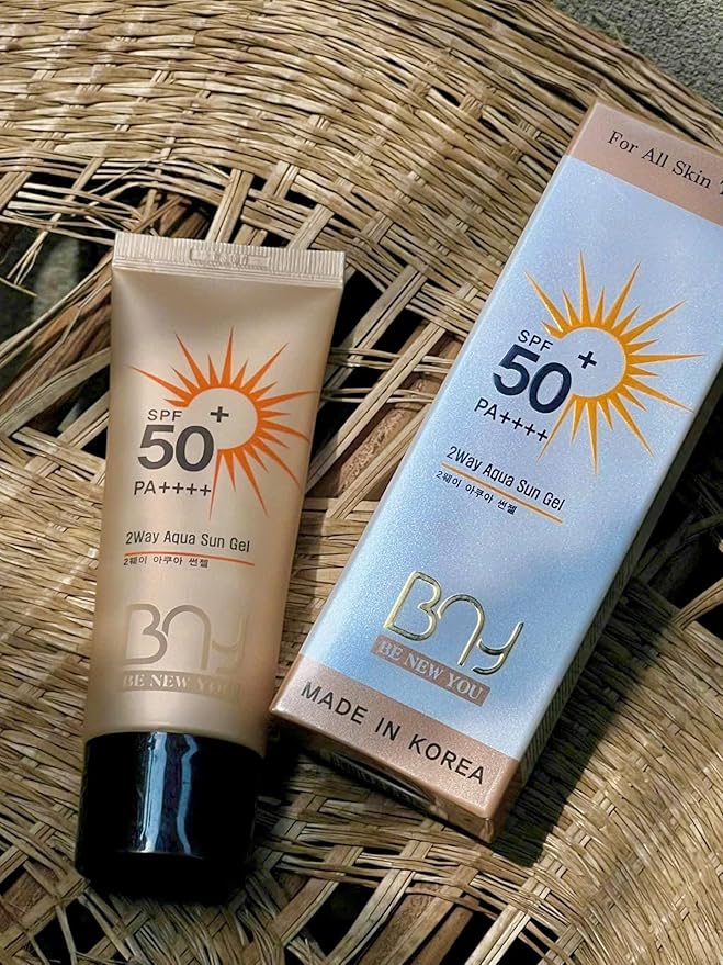 2 Pack x 30ml Be New You (BNY) Sun Gel SPF 50+ PA++++ Korean Sunscreen For All Skin Types