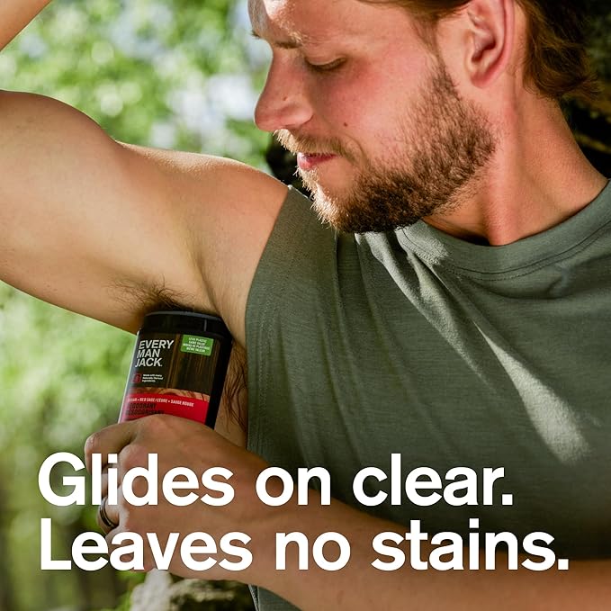 Every Man Jack Cedar + Red Sage Men’s Deodorant - Stay Fresh with Aluminum Free Deodorant For all Skin Types - Odor Crushing Long Lasting with Naturally Derived Ingredients - 3oz (3-Pack)