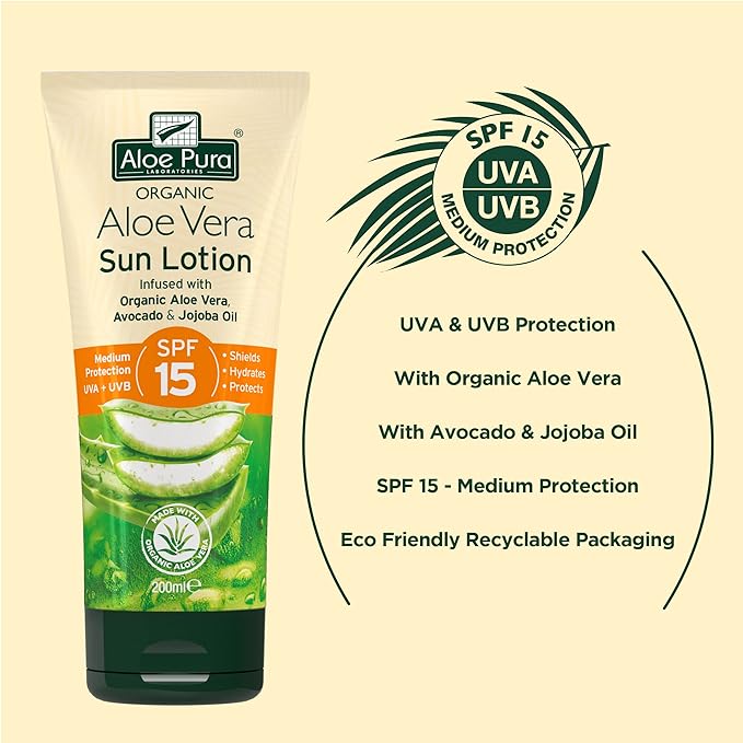 Aloe Pura Aloe Vera Sun Lotion SPF 15 200 ml