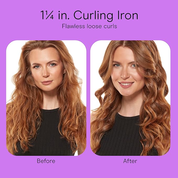 INFINITIPRO BY CONAIR Tourmaline Ceramic 1 ¾ -Inch Curling Iron 1 ¾ -Inch Barrel Produces Voluminous Curls Hair Curler for Use on Medium and Long Hair Dark Gray