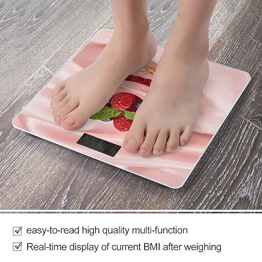 Ispahan Smart Scale for Body Weight Digital Bathroom Scale Toughened Glass Weight Scale with Large LCD Backlight Display High Precision Scales Weighing Machine