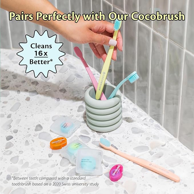 Cocofloss Woven Dental Floss Favorites Sampler Dentist-Designed Oral Care with Coconut Oil Waxed Vegan Kid-Friendly 1 Mint (33 yd) 2 Travel in Coconut Strawberry (8 yd)