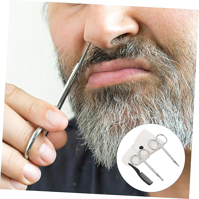 Didiseaon 12 Pcs Beard Scissors Set Stainless Scissors Trimmer Mini Hair Shears Perfect for Men's Grooming