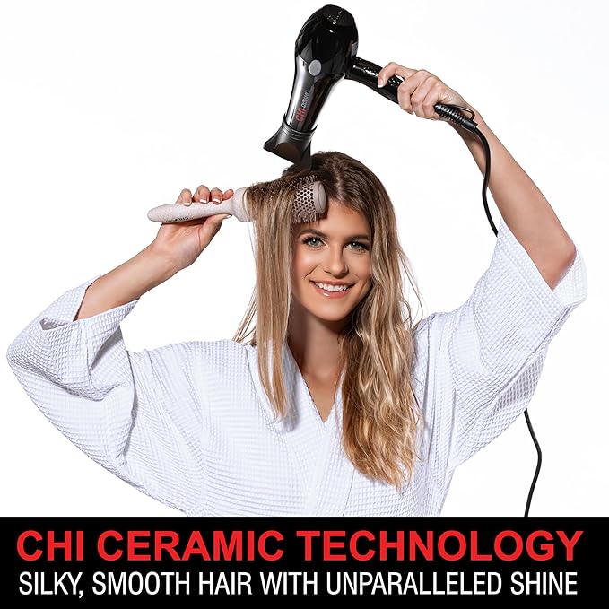 CHI Dynamic Hair Dryer Blow Dryer for Smooth &amp Voluminous Hair Comb-Attachment &amp Air Concentrating Nozzle for Faster Styling Low Noise