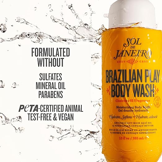 Sol de Janeiro Brazilian Play Body Wash | Moisturizing Shower Gel in Cheirosa 62 Scent