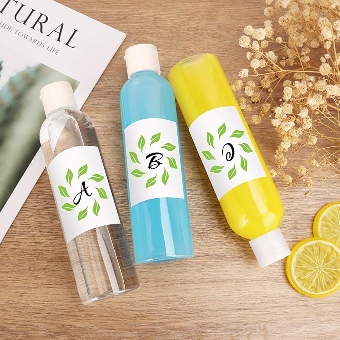 25 Pack 8 oz Plastic Bottles with White Top Caps Clear Empty Bottles Cosmetic Containers for Lotion and Shampoo Cream Travel-Friendly Bottles BPA-Free for Liquids and Personal Care