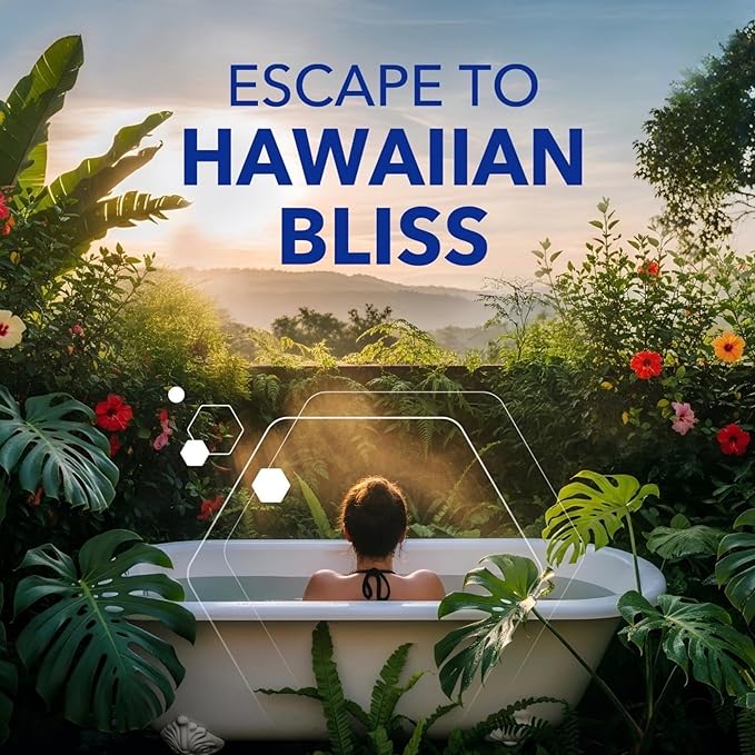 Dr Teal's Hawaiian Bliss Body Wash with Alaea Red Sea Salt Papaya and Hibiscus Magnesium and Essential Oils 24 Fl Oz 2 Pack