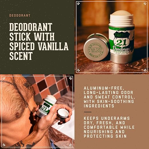 18.21 Man Made Long-Lasting Deodorant for Men All-Day Protection Odor Control and Skin-Soothing Formula with a Bold Masculine Scent