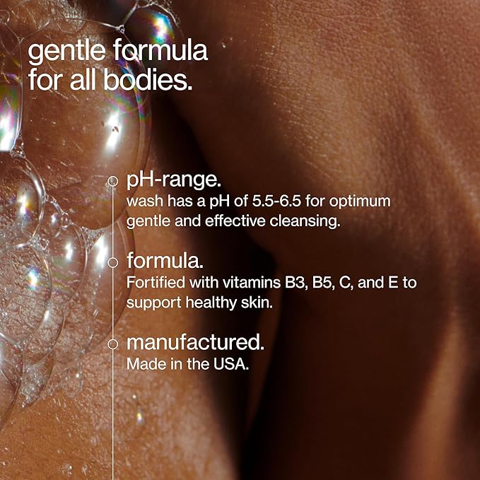 Maude Wash - pH Balanced Moisturizing Body Wash - Sandalwood &amp Eucalyptus Body Soap &amp Bubble Bath - With Smoothing Niacinamide &amp Aloe - Gentle Everyday Shower Gel &amp Relaxing Bath Soap