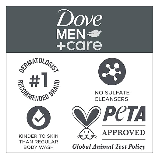 DOVE MEN + CARE Advanced Care Face + Body Cleanser Sensitive Calm 3 Count for Sensitive Skin Body Wash with Natural Extract Aloe Vera 16.9 oz