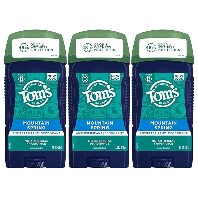 Tom's of Maine Antiperspirant Deodorant for Men Mountain Spring 2.8 oz. 3-Pack