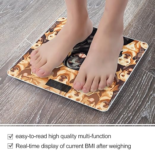 Labrador Retriever Dogs Scale for Body Weight High Precision Digital Weight Scales with LCD Display Anti-Slip Sturdy Slim Tempered Glass Bathroom Scale for Home Use