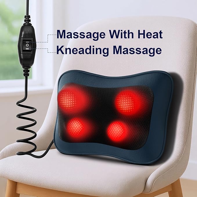 Mo Cuishle Shiatsu Back &amp Neck Massagers with Heat – Deep Tissue Relief for Pain &amp Tension – Gifts for Mother’s Day Father’s Day Birthdays &amp Christmas Gifts for Mom Dad Men Women Her