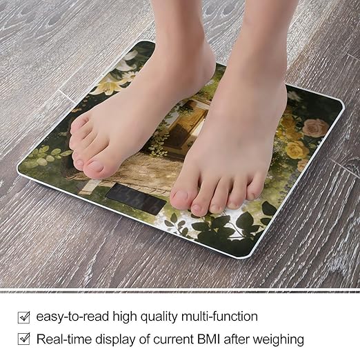 Flower and Plant House Weight ScaleClear LED Display Bathroom Digital Weighing ScaleTempered Glass Digital Bathroom Scale for Body Weight Capacity Up to 400 Lbs