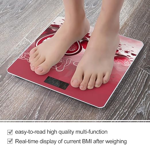 Valentine Day Bathroom Scale Ultra-Bright Liquid Crystal Screen Weight Scale Accurate Bathroom Body Scales for Body Weight Bathroom Pet Home Bedroom Gift-Giving