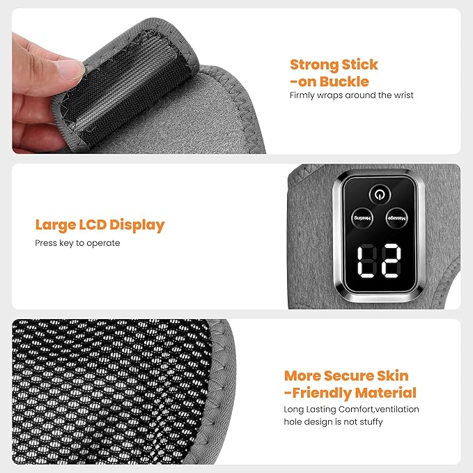 YAZHI Foot Massager 2-in-1 Warming Wrap – Relax &amp Renew Foot &amp Ankle Massager with 3 Modes &amp 4 Heat Levels Portable for Home or Travel 2pack