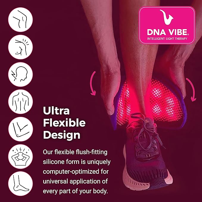 DNA Vibe Jazz Band Live (Black) - Intelligent Red Light Therapy Device - 4 Modes - for Discomfort and Pain Relief