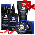 Bossman Essentials Beard Kit for Men Set of 3 - Beard Oil Jelly Fortifying Conditioner Cream Beard Balm - Grooming Growth Care Accessories - Gift Set for Men (Royal Oud)