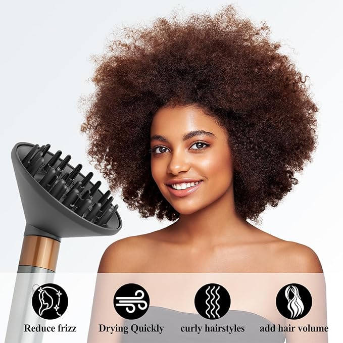 Upgraded Hair Straightener Attachment and Large Diffuser Attachment for Dyson Airwrap HS01 HS05 HS08 Accessories