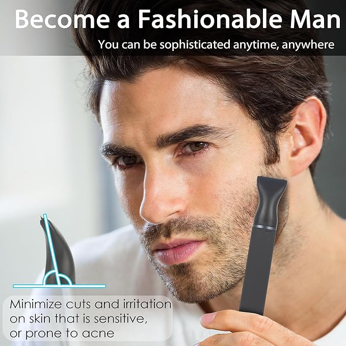Nose Hair Trimmer for Men and Women Painless 3 in 1 Men's Ear and Nose Hair Trimmers 2025 USB-C Rechargeable Facial &amp Body Detail Hair Trimmer Clipper with High Speed and Dual-Edge Blades